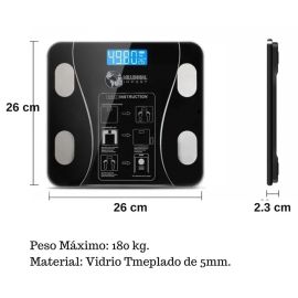 Balanza Smart sistema Bluetooth IMC grasa corporal