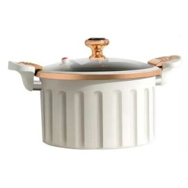 Olla Micro Presion Antiadherente De Lujo Con Tapa Vidrio