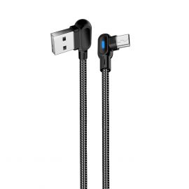 Cable USB Micro-USB 90° LED - Ikafree