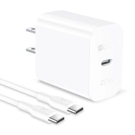Cargador PD y Cable Tipo C 20W GAR153 - 1HORA