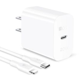 Cargador y Cable USB Tipo C a Lightning GAR154 - 1HORA