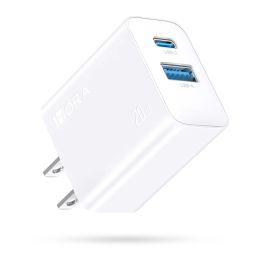 Cargador Doble Puerto USB y Tipo C GAR161 - 1HORA