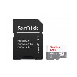SanDisk Ultra - Tarjeta de memoria flash (adaptador microSDHC a SD Incluido) - 64 GB