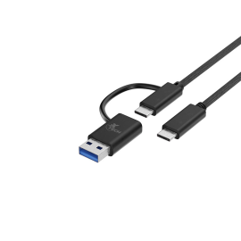 Cable Adaptador 2 en 1 USB-C a USB-C XTC-532 - Xtech