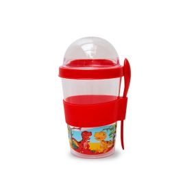 Vaso Yogurero Rojo - Celeste