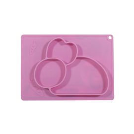 Plato con 3 divisiones para bebé - Rosado