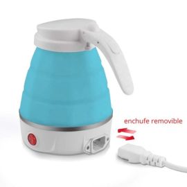 Hervidor Eléctrico Plegable de Silicona, Hervidor de Agua Portátil de Viaje con Apagado Automático