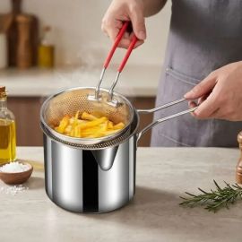 Olla freidora con cesta coladora