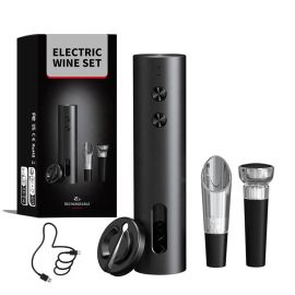 Sacacorchos Eléctrico Recargable con Accesorios para Vino