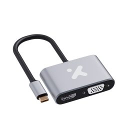 Adaptador multipuerto 2 en 1 de USB-C® a HDMI y VGA