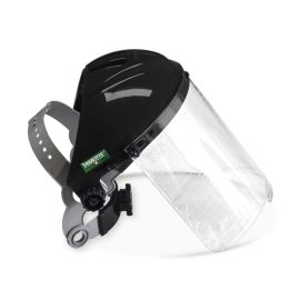 Medio Casco con Protector Facial Negro - Tridente